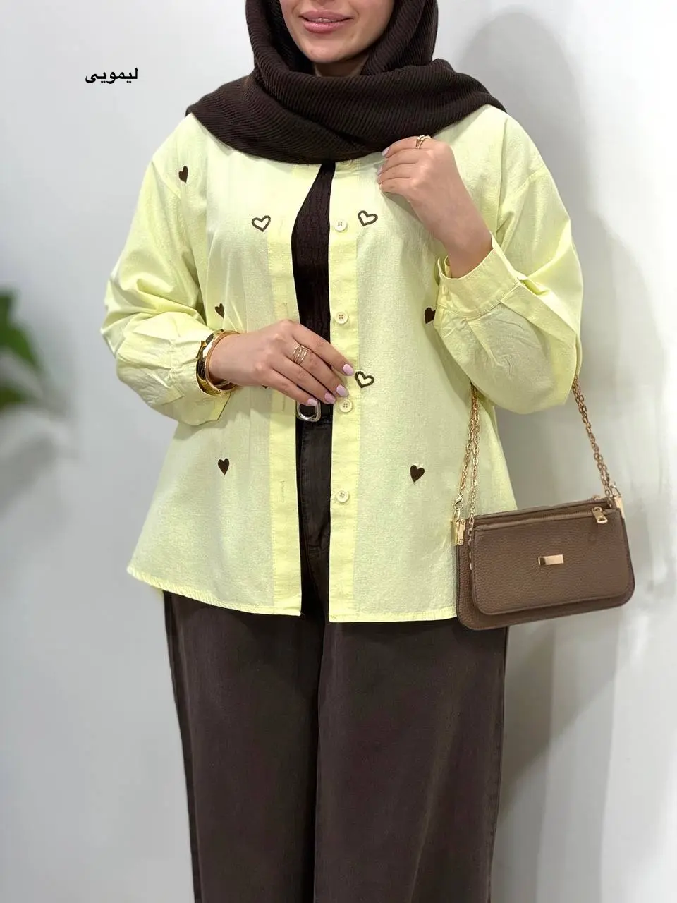 تونیک مانتویی گلدوزی لینن قلب